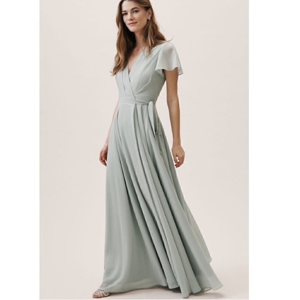 ANTHROPOLOGIE x BHLDN Oralee Dress morning mist